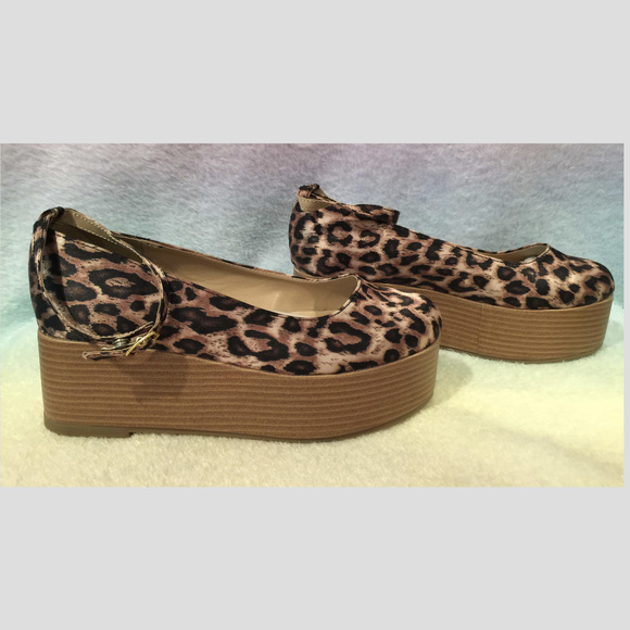 Yumetenbo Dream V leopard flatforms size L - Picture 5 of 6